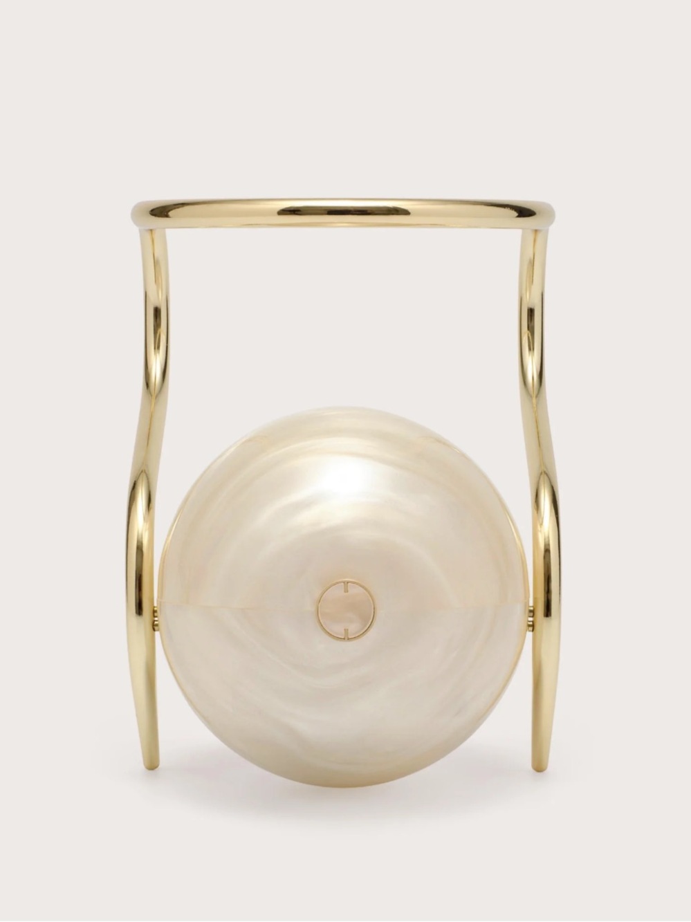Cult Gaia | Gold and Pearl Circle Handbag